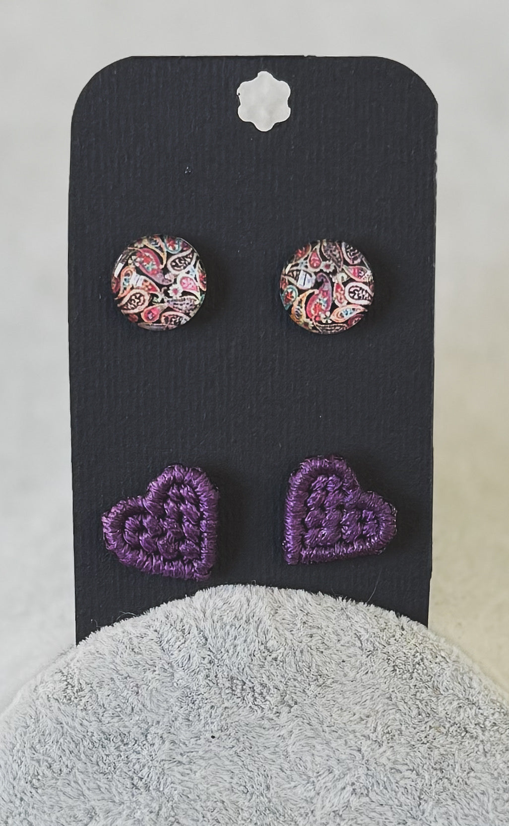 Heart design earring set