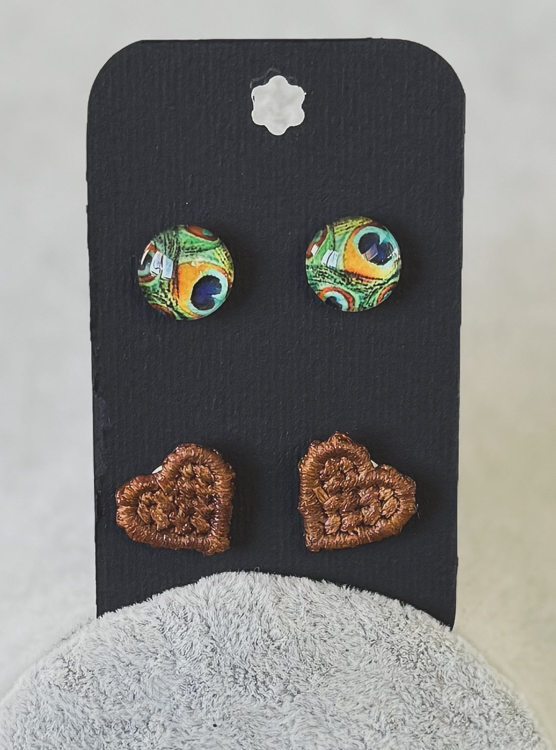 Heart design earring set