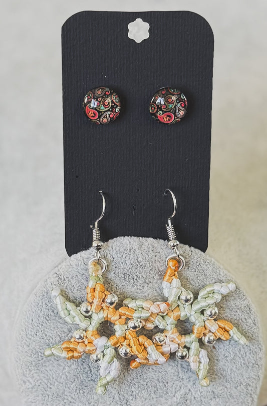 Funky sun design earring sets