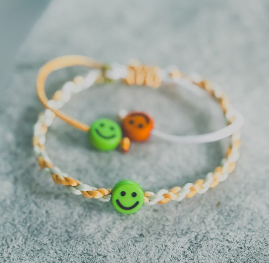 Smiley twist braid bracelets